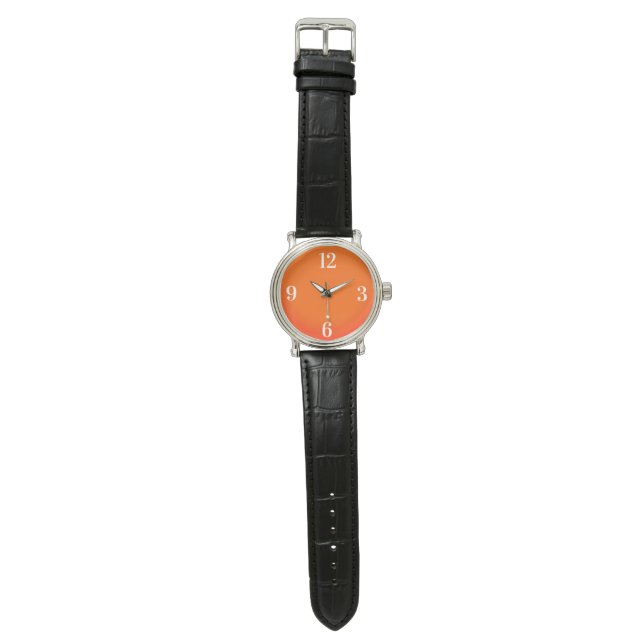 Neon orange - chiffres arabes montre (Plat)
