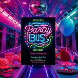 Neon Party Bus 21st Birthday Invitation<br><div class="desc">Préparez-vous à illuminer la nuit et fêtez avec style notre Neon Party Bus 21st Birthday Invitation! Cette invitation électrisante est parfaite pour ceux qui souhaitent faire de leur 21e anniversaire un événement inoubliable et inoubliable. Le design comprend un bus néon dynamique et attrayant sur un fond de néons lumineux, donnant...</div>
