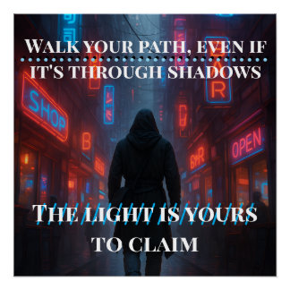 Neon Path - Poster de l'allée Cyberpunk