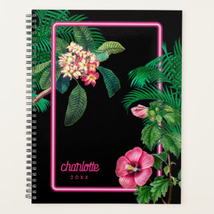 Neon Pink Tropical Botanical Annuel