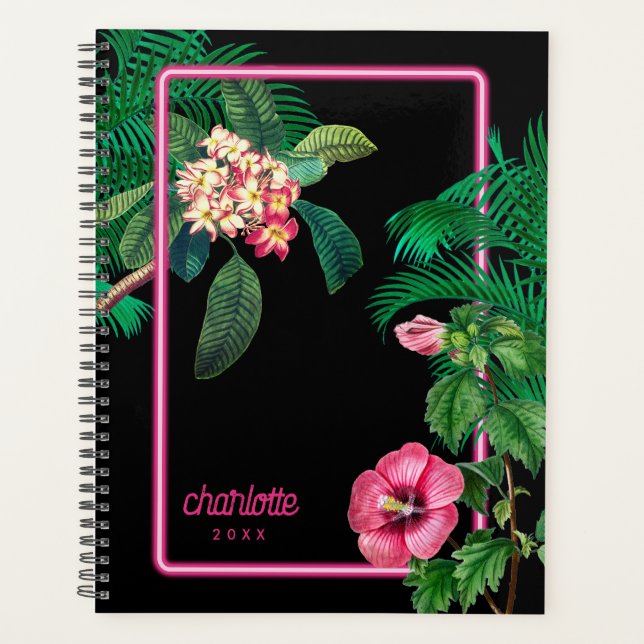 Neon Pink Tropical Botanical Annuel (Devant)