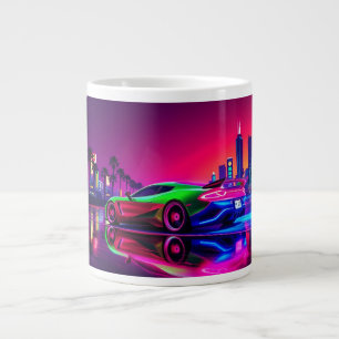 Neon Racer Mug - 80s voiture de sport rétro-futuri