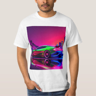 **Neon Racer T-Shirt - 80s Sports rétro-futuristes