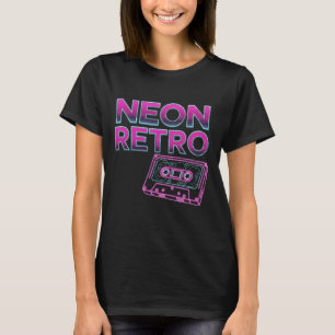 NEON RETRO - 80s Arcade Synthwave Cassette T-Shirt