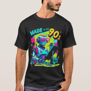 Neon Robot Designer Retro T-Shirt des années 90
