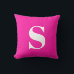 Neon rose initial Monogramme Coussin extérieur<br><div class="desc">Coussin extérieur Monogrammé Neon Pink Initial. Coussin extérieure décorative avec une seule initiale. Personnalisez rapidement et facilement.</div>