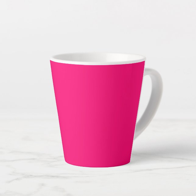 Neon Rose Personnalisable Latte Mug (Angle droit)