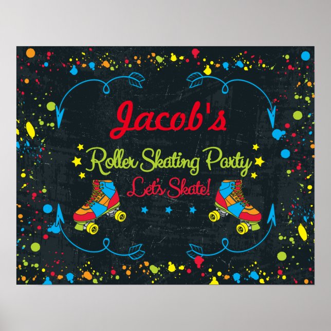 Neon Skate Party Poster (Devant)