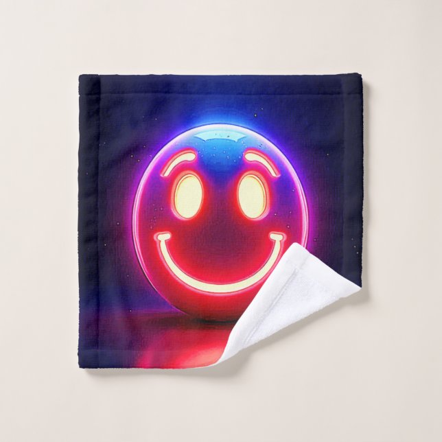 Neon Smile : Joyeux Feu (Gant de toilette)