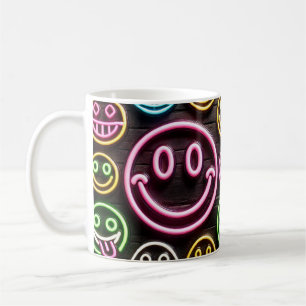 Neon Smiles & Sips Design tendance Café Mug