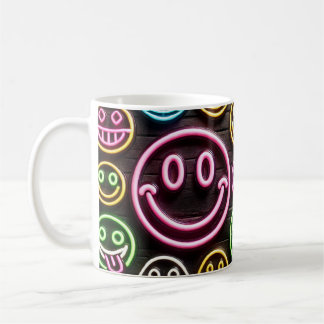 Neon Smiles & Sips Design tendance Café Mug