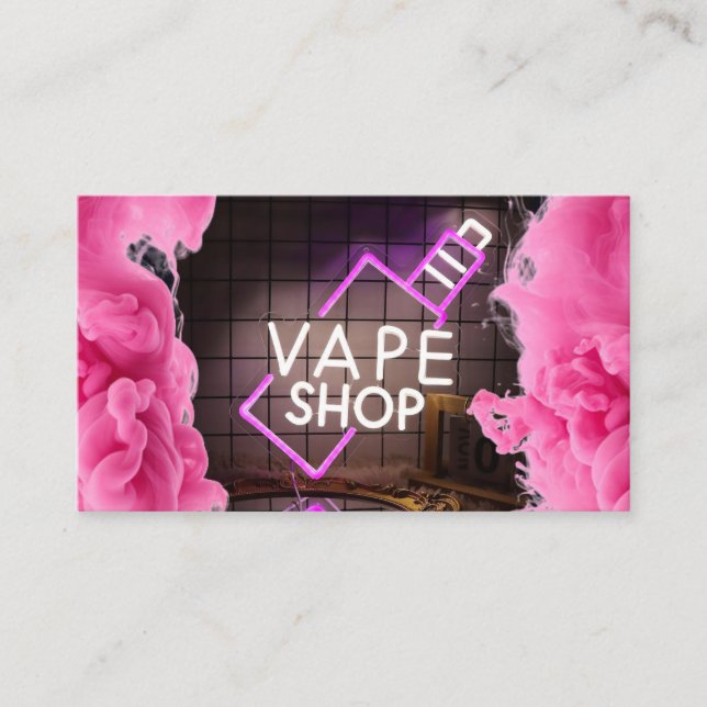 Neon Smoke Shop Carte de visite (Devant)