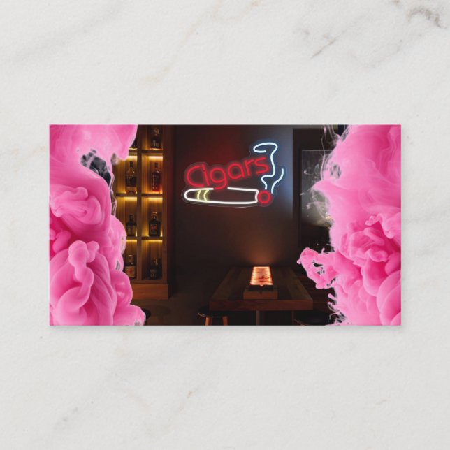 Neon Smoke Shop Carte de visite (Devant)