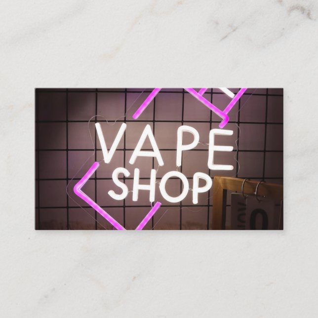 Neon Smoke Shop Carte de visite (Devant)