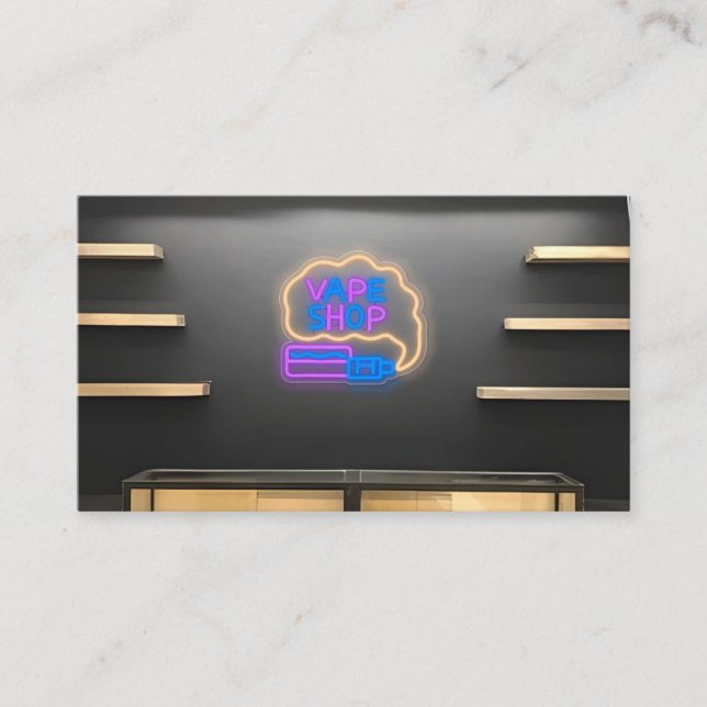Neon Smoke Shop Carte de visite (Devant)