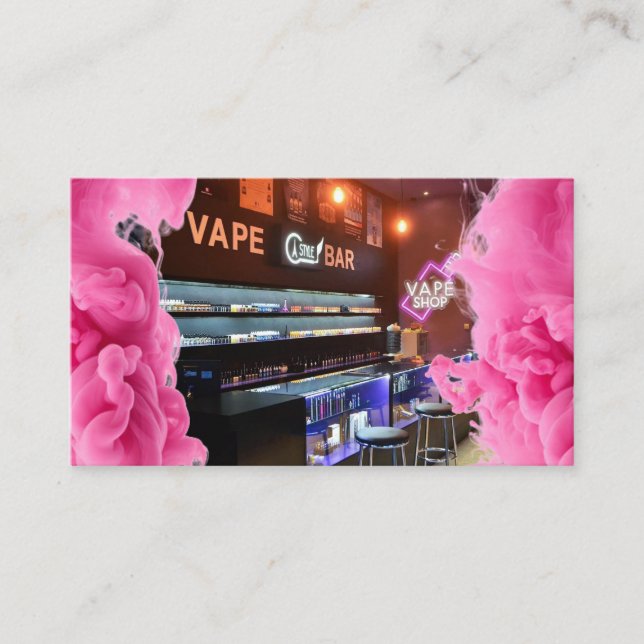 Neon Smoke Shop Carte de visite (Devant)