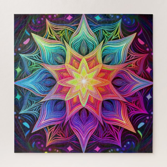 Neon Stars Puzzle (Vertical)
