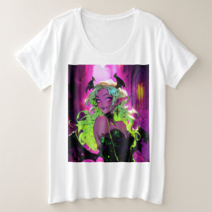 Neon Succubus Demon Anime Girl