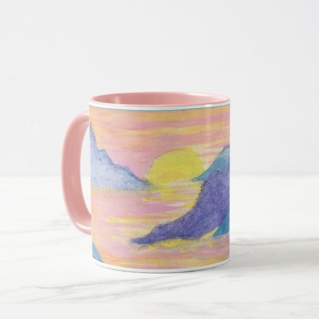 Neon Sunset par Lyric Rivera - Mug de café (Devant gauche)