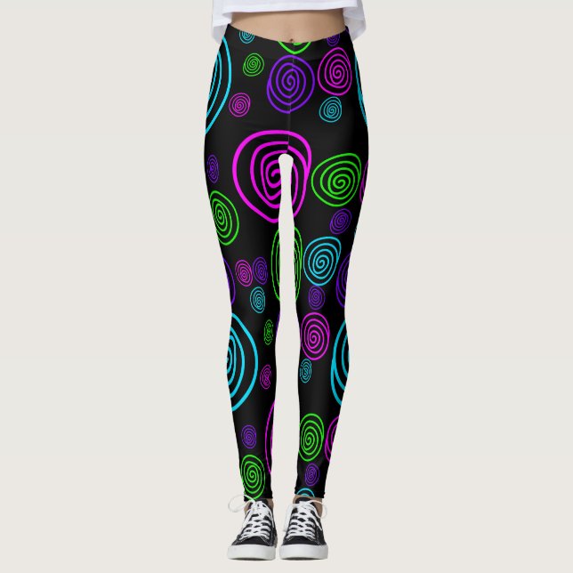 Neon Swirl Leggings (Devant)