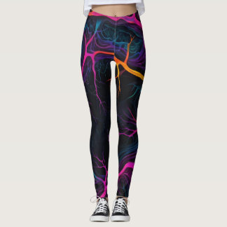 Neon Synapse - Leggings Abstraits inspirés de Neur