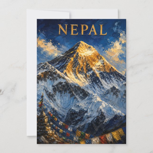 Népal : Lever de soleil doré sur le mont Everest S (Devant)