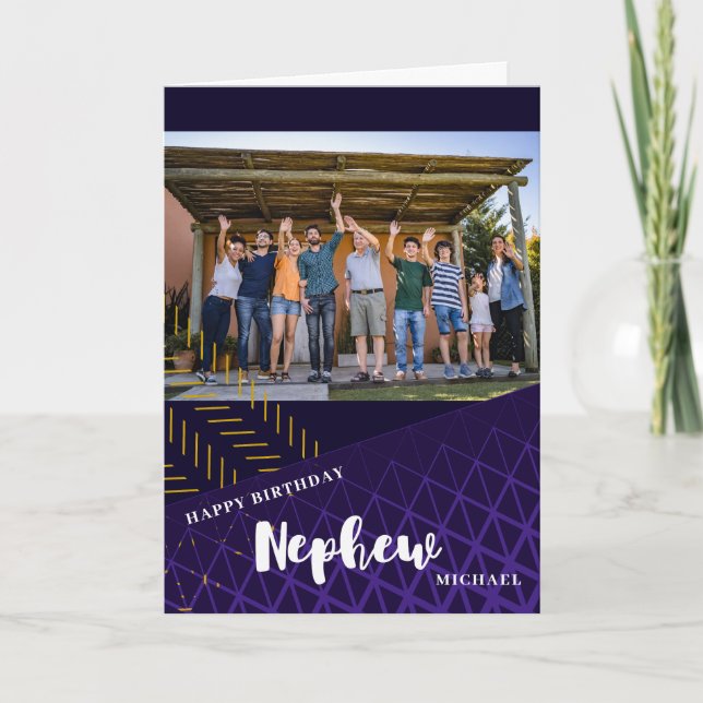 Nephew photo Bonne carte d'anniversaire (Devant)