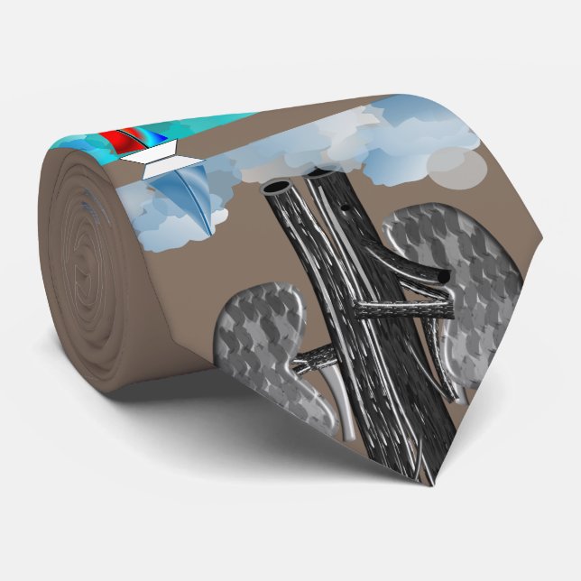 Nephrologiste Cravate Unique Artsy Voilier #31 (Roulé)