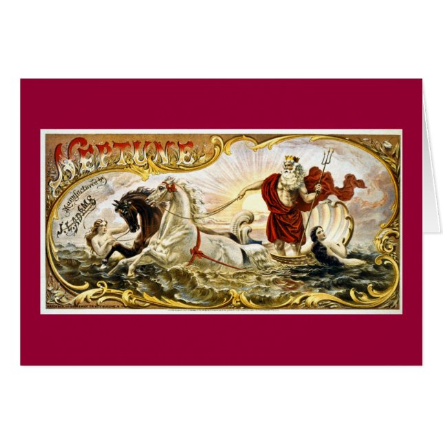 Neptune 1866 - Étiquette vintage (Devant horizontal)