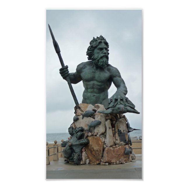 Neptune Statue Virginia Beach Photo Imprimer (Devant)