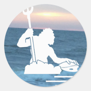 Neptune sur le Sticker de la Mer