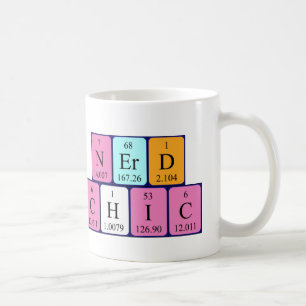NerdChic, phrase de tableau périodique, mug