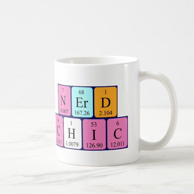 NerdChic, phrase de tableau périodique, mug (Droite)