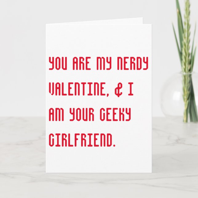 nerdy + geeky valentine's day carte romantique (Devant)
