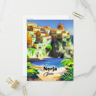 Nerja Espagne Carte Postale de Voyage Art, Espagne