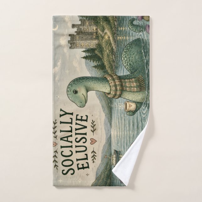 Nessie insaisissable socialement Cryptide cosy Loc (Serviette à main)