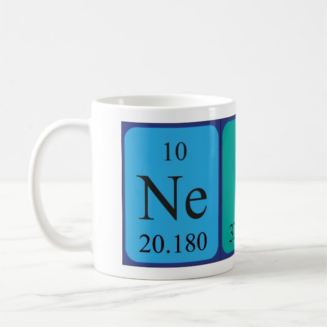 Nesta nom de table périodique mug 5 (Gauche)
