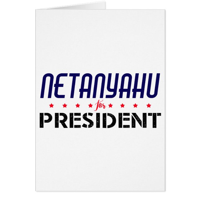 Netanyahu pour le président (Devant)