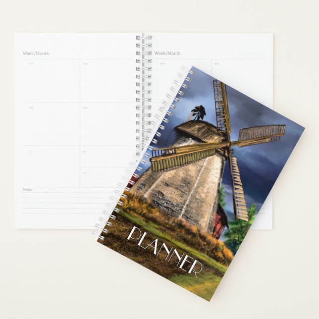 Netherlands Windmill Landscape Planner (Devant avec enveloppe)