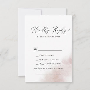 Nettoyage aquarelle   Blush Song Request Carte RSV