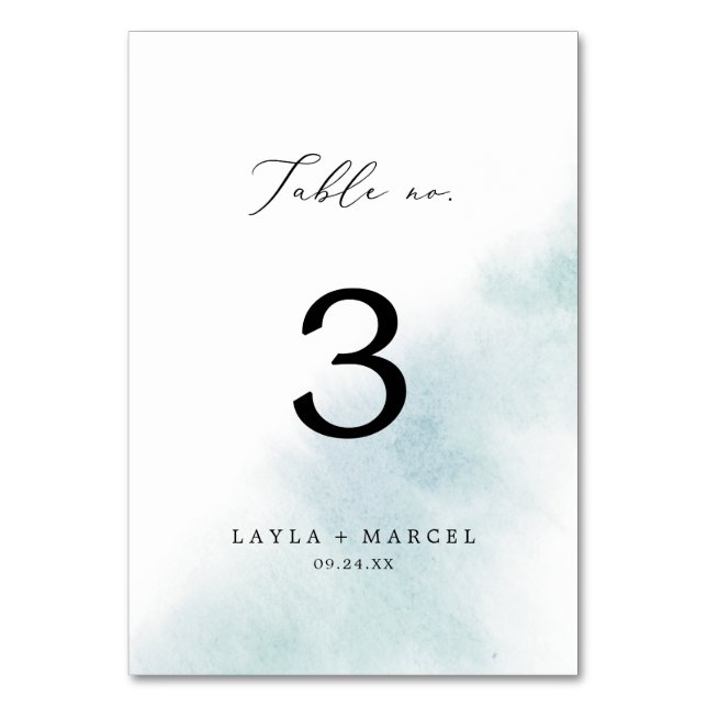 Nettoyage aquarelle | Numéro de table bleue (Par défaut)