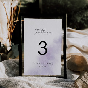 Nettoyage aquarelle Numéro de table pourpre