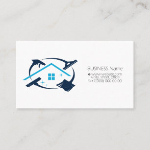 Nettoyage de la maison avec carte de visite d'outi