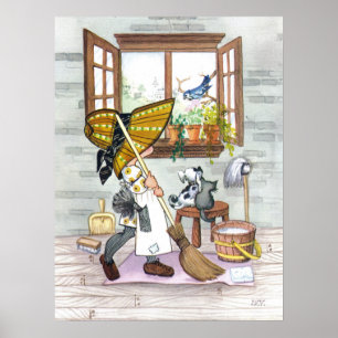 Nettoyage de passe-temps de houx - affiche