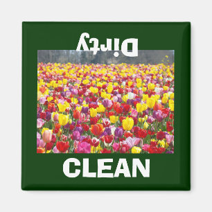 NETTOYER Aimants de lave-vaisselle sale Tulipes Fl