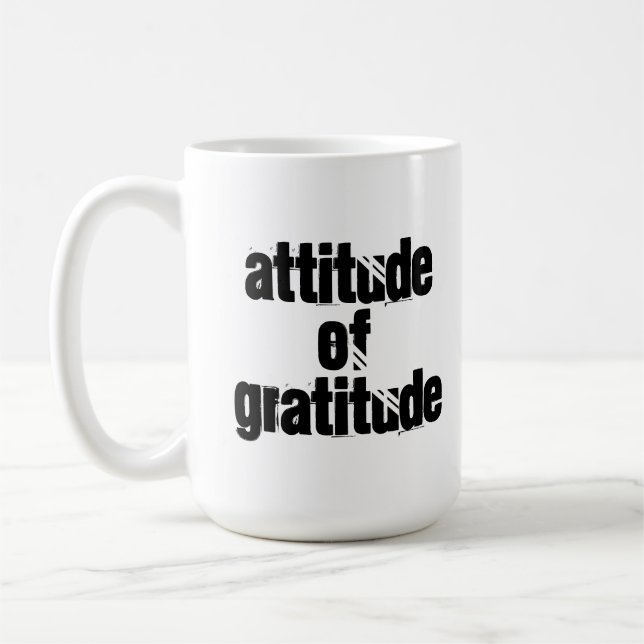 Nettoyer et Sober 12 pas Attitude de Gratitude Mug (Gauche)