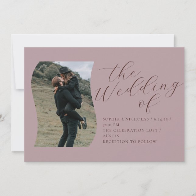 Nettoyer la Faire-part de mariage de calligraphie  (Devant)