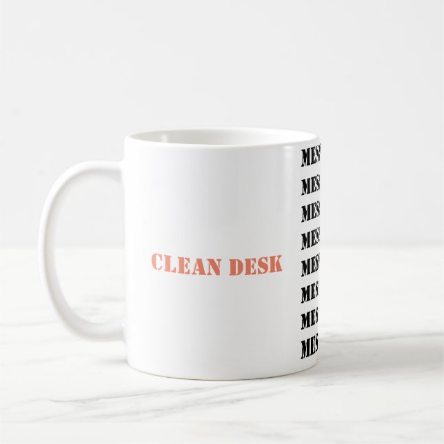 Nettoyer le bureau/ Messager le bureau Mug (Gauche)