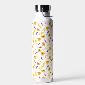 Nettoyer le motif floral jaune Bouteille d'eau