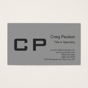Nettoyer Monogramme gris simple Carte de profil mo